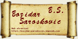 Božidar Šarošković vizit kartica